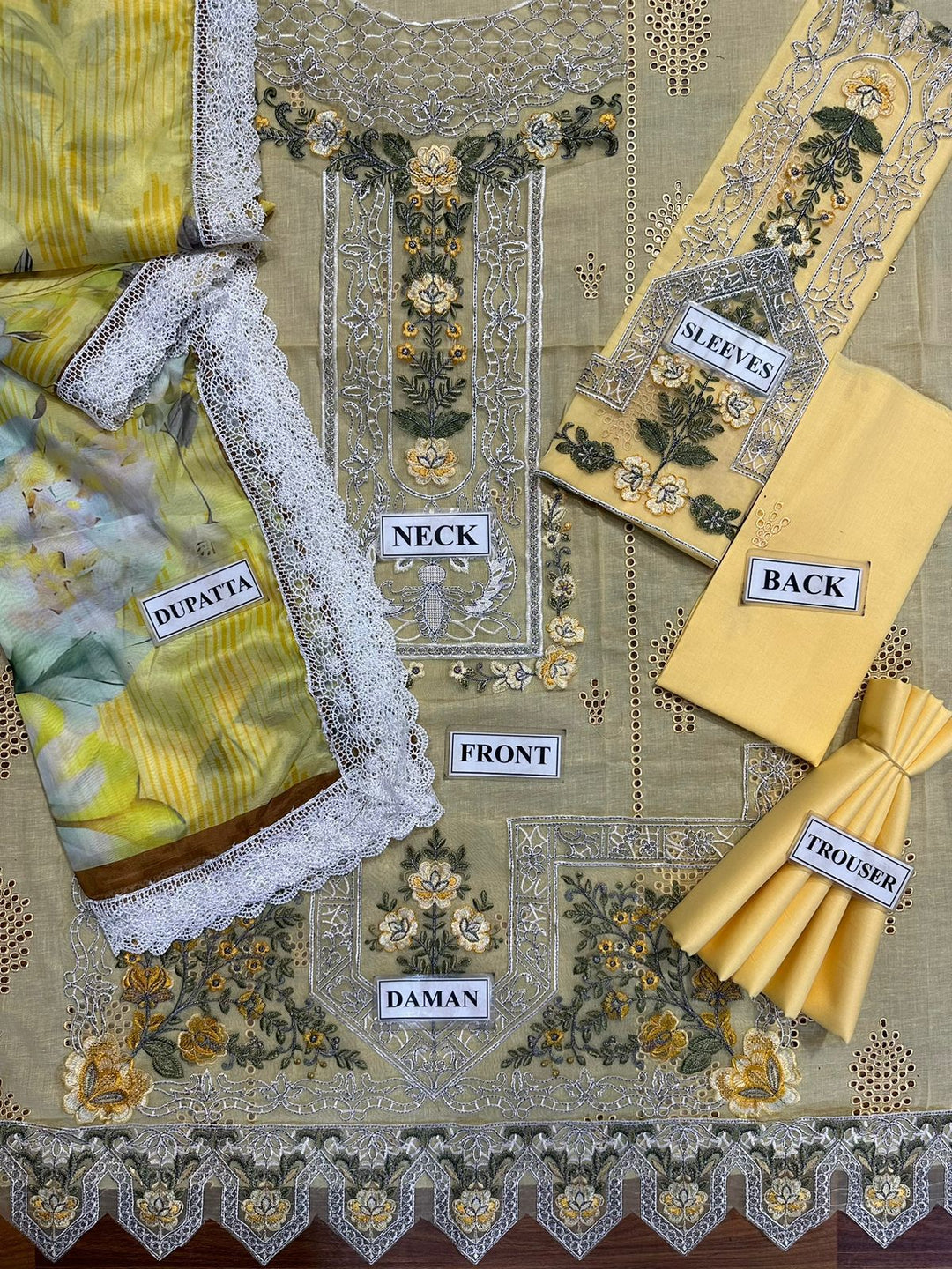 BRAND ADAN LIBAS Unstitch&amp;nbsp;  FABRIC LAWN COTTON Suit With SILK Dupatta