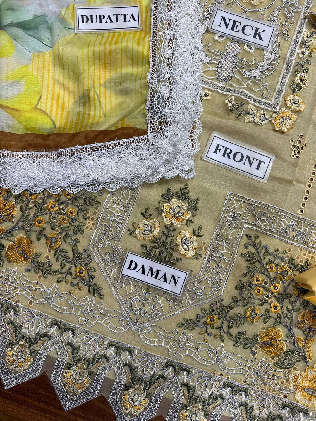 BRAND ADAN LIBAS Unstitch&amp;nbsp;  FABRIC LAWN COTTON Suit With SILK Dupatta