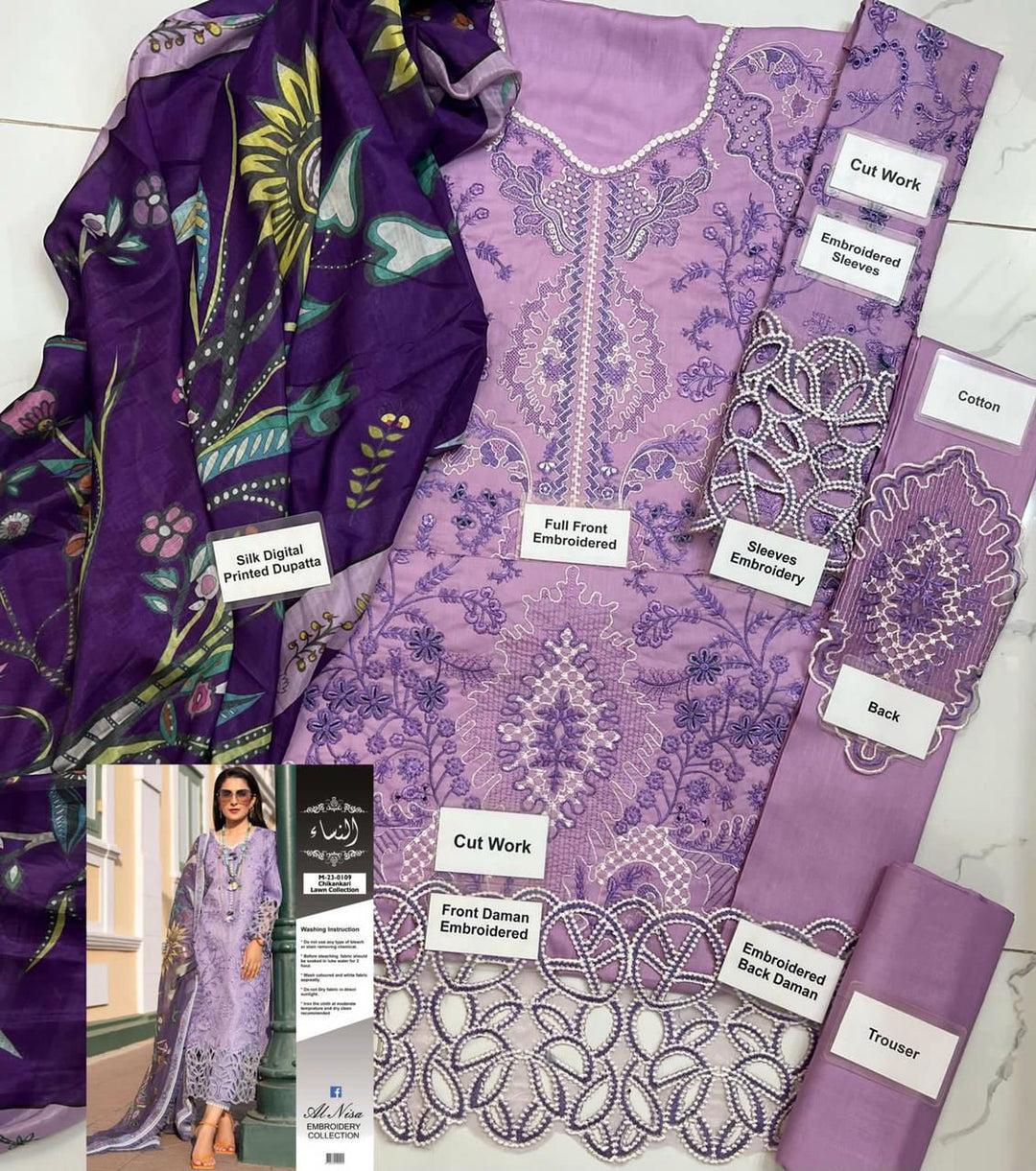 Mushq 3PC LAWN EMBROIDERED COLLECTION